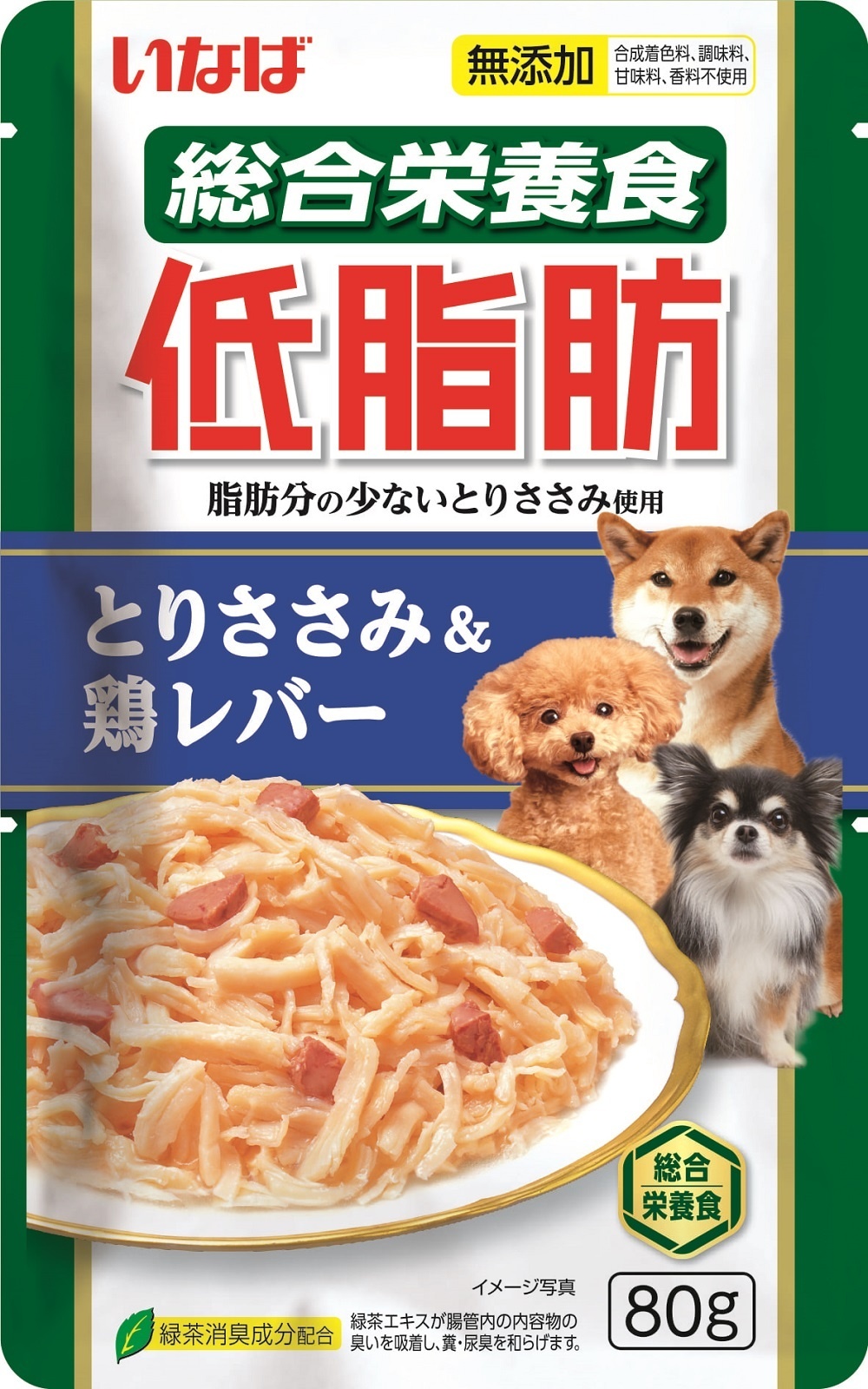 цена Inaba Inaba влажный корм для собак куриное филе с куриной печенью в желе (80 г)