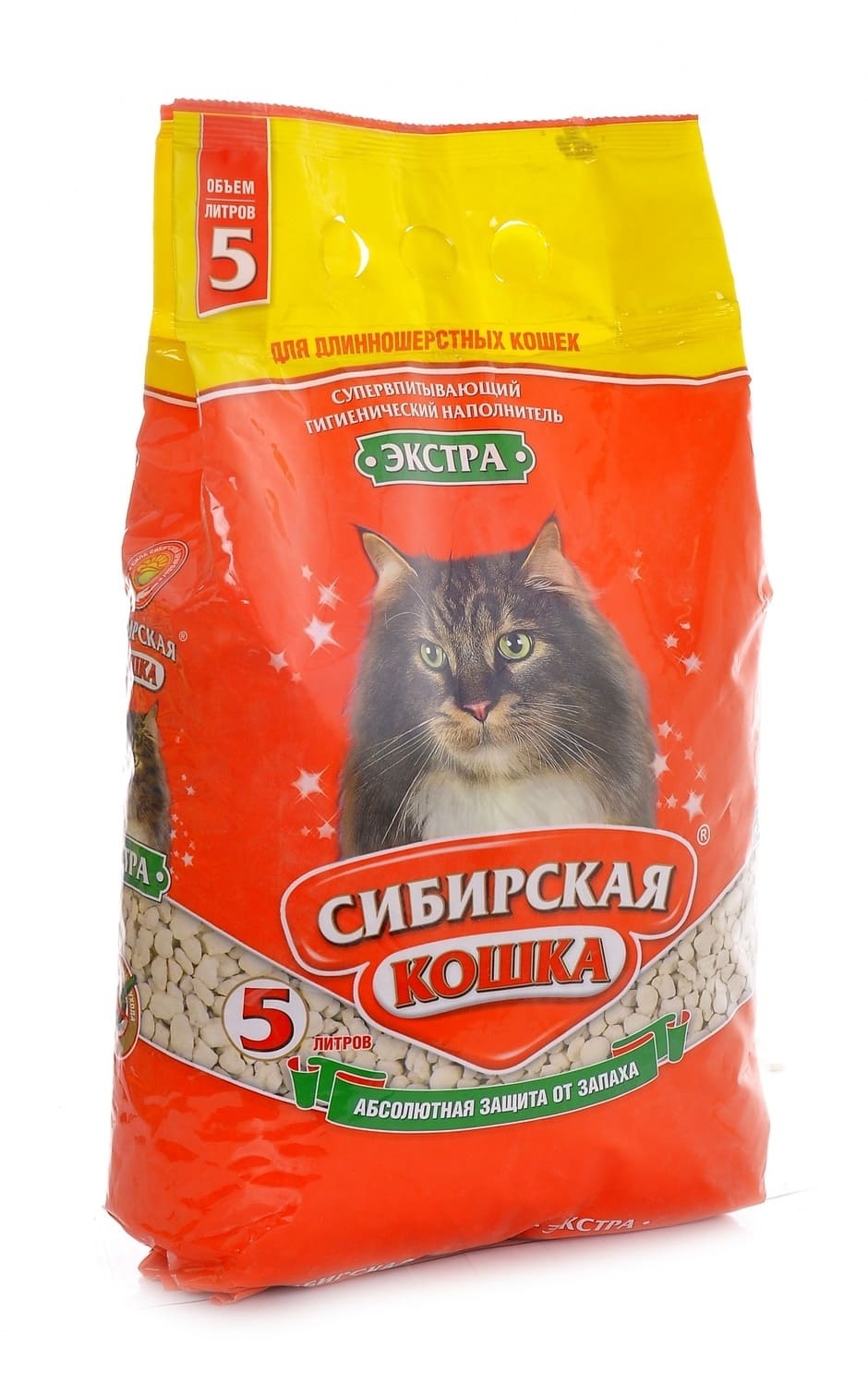 Сибирская кошка Сибирская кошка впитывающий наполнитель для длинношерстных кошек Экстра (11,1 кг)