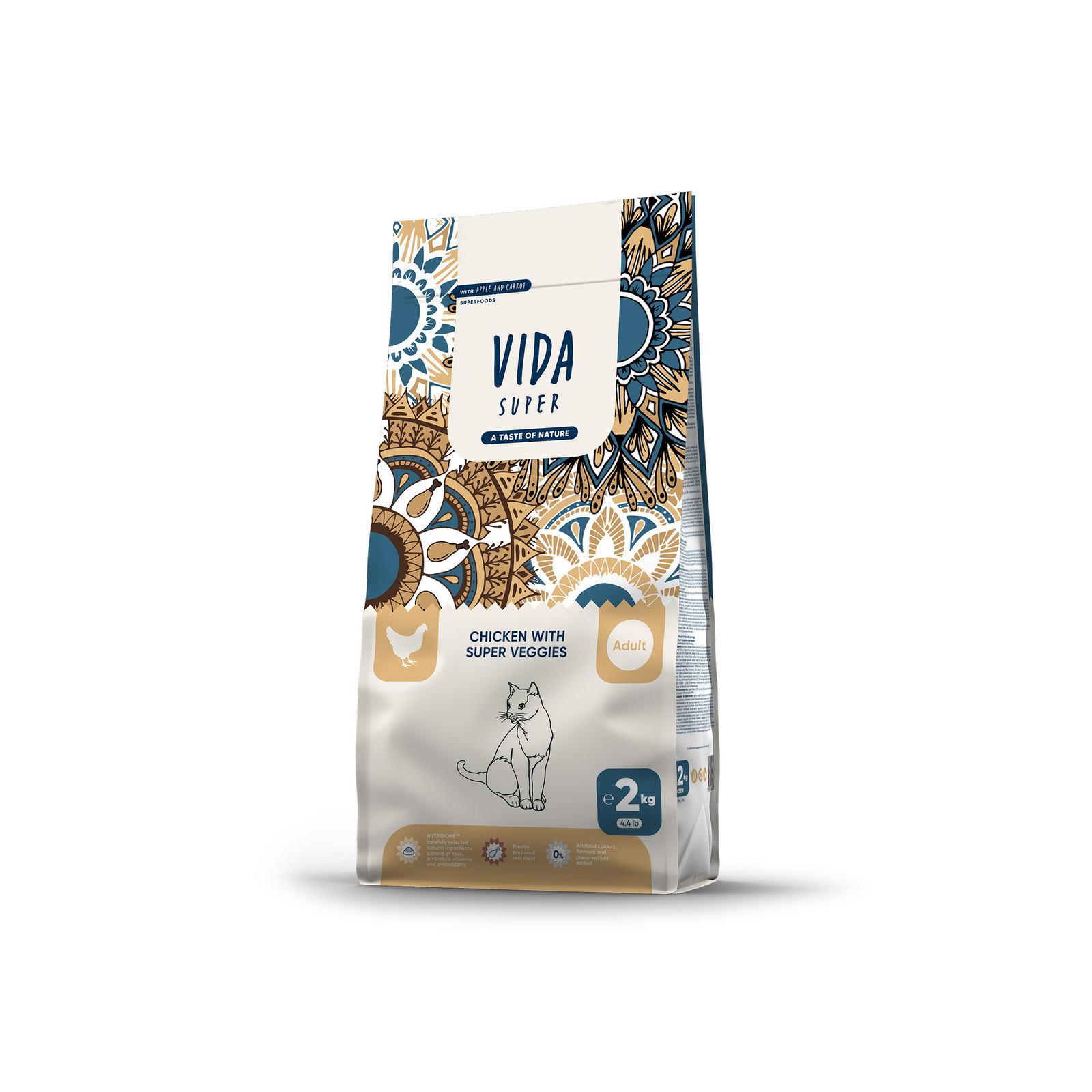 VIDA Super VIDA Super корм для взрослых кошек с курицей и овощами (2 кг)