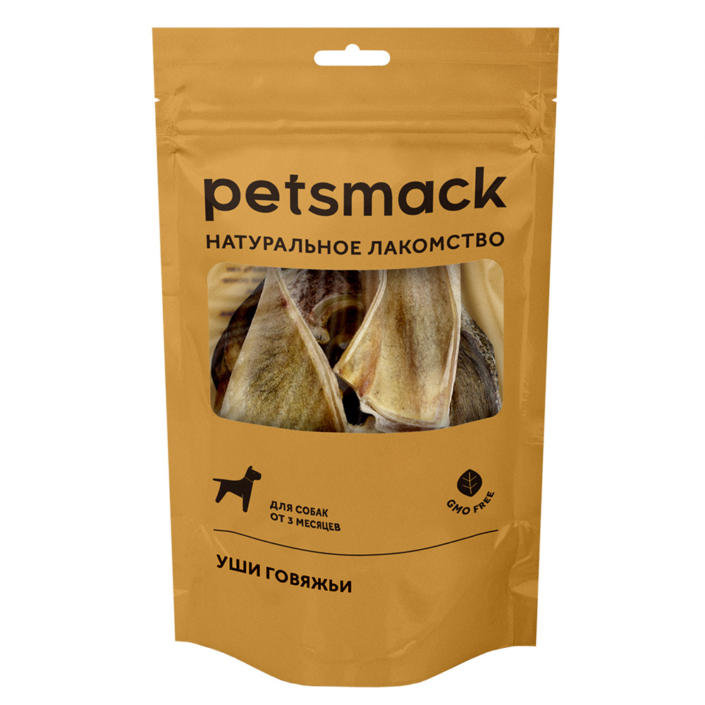 цена Petsmack лакомства Petsmack лакомства уши говяжьи (50 г)