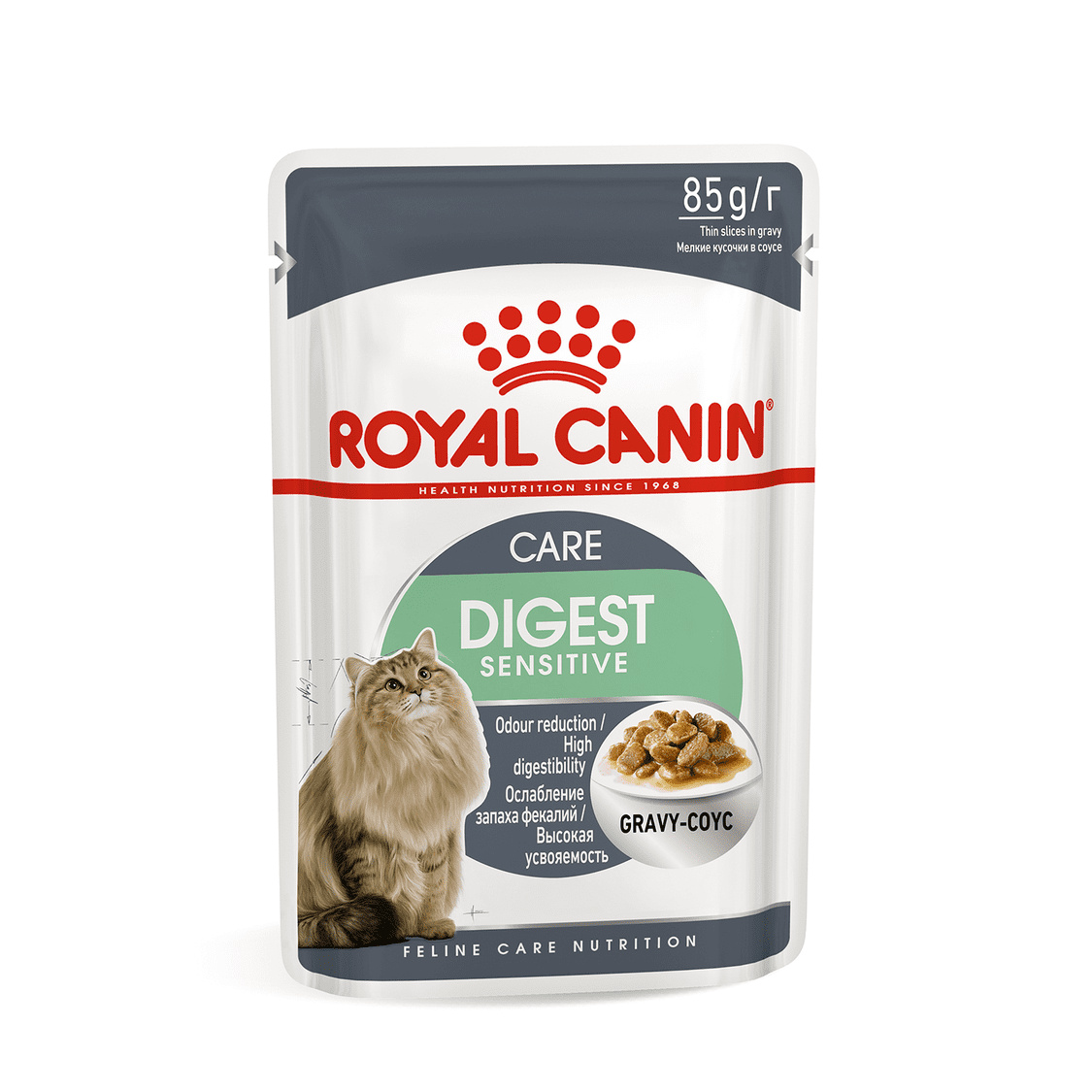цена Royal Canin паучи Royal Canin паучи кусочки в соусе для кошек 1-10 лет Отличное пищеварение (1 шт.)