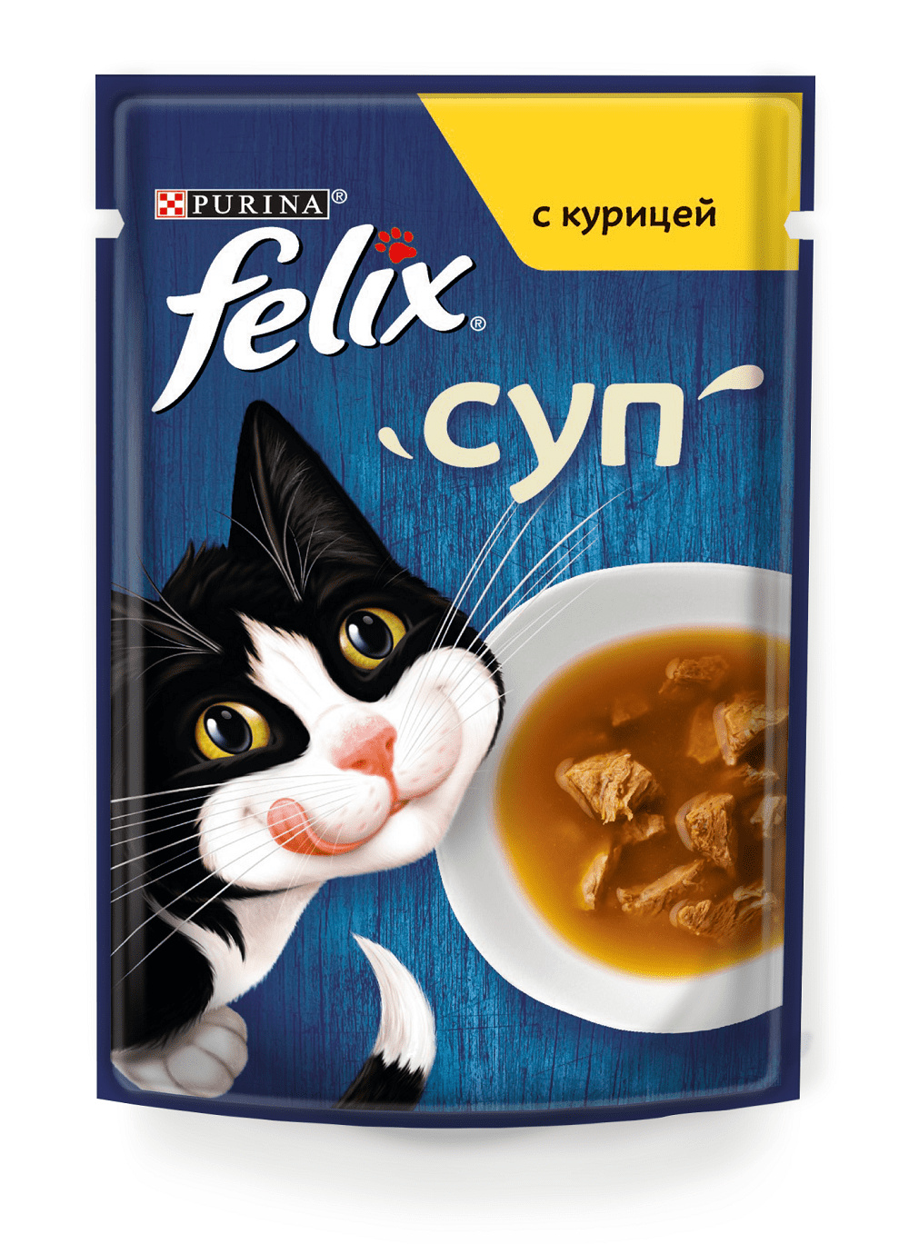 Felix Felix суп для кошек, с курицей (48 г) felix felix суп для кошек с курицей 48 г