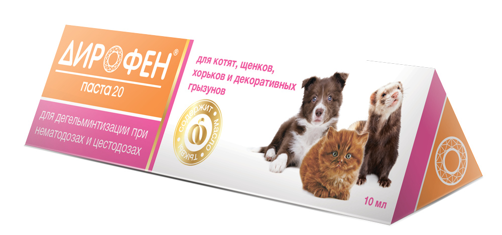 Apicenna Apicenna дирофен-паста 20 для щенков, котят, собак, хорьков и грызунов (10 мл)