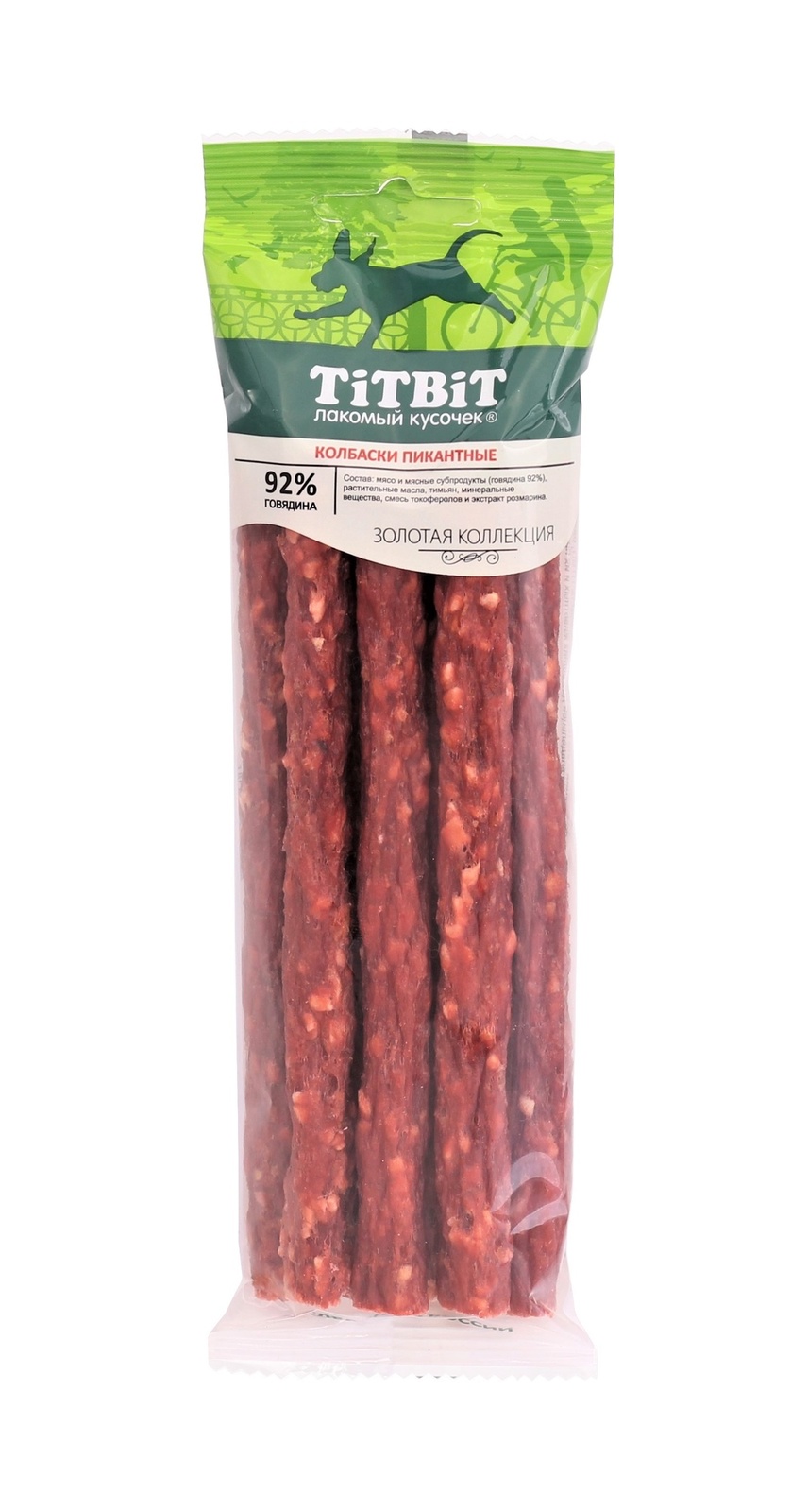 TiTBiT TiTBiT колбаски Пикантные для собак Золотая коллекция (80 г)