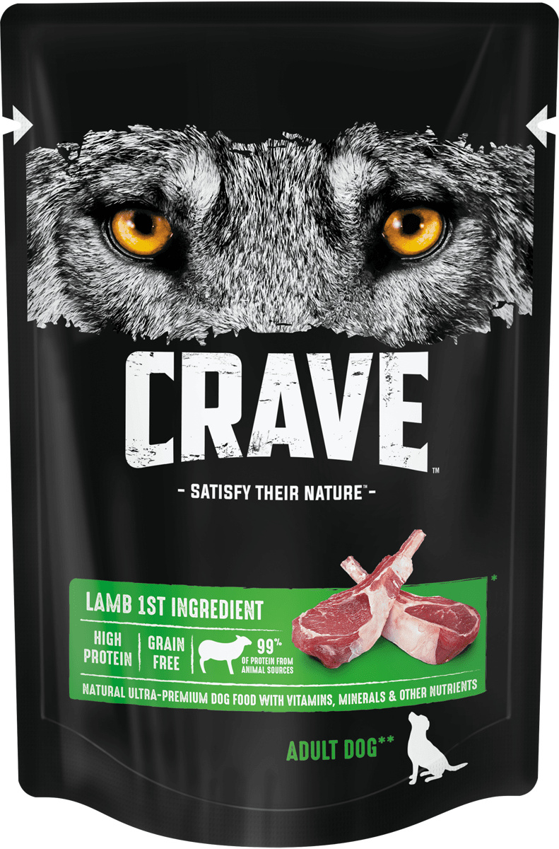 Crave полнорационный консервированный корм для взрослых собак всех пород, с ягнёнком (85 г) от Petshop