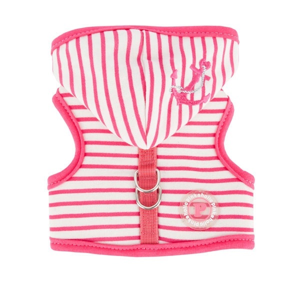 Pinkaholic Pinkaholic жилет-шлейка в полоску с якорем, с капюшоном, розовый (L) pinkaholic pinkaholic футболка в полоску с капюшоном и апликацией розовый l