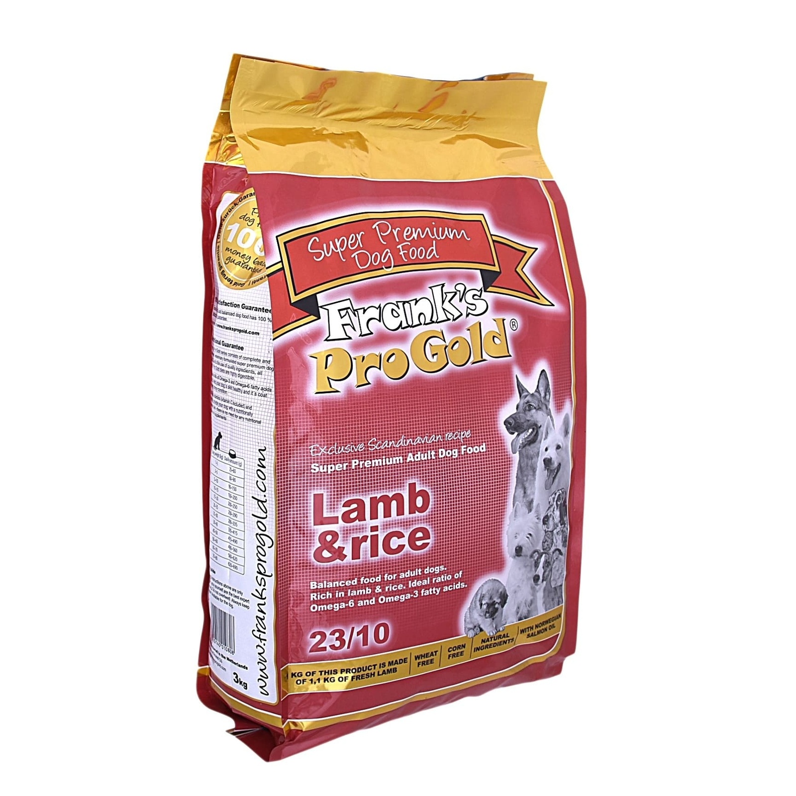 Корм Frank's ProGold для собак с чувствительным пищеварением с ягненком и рисом (15 кг) 