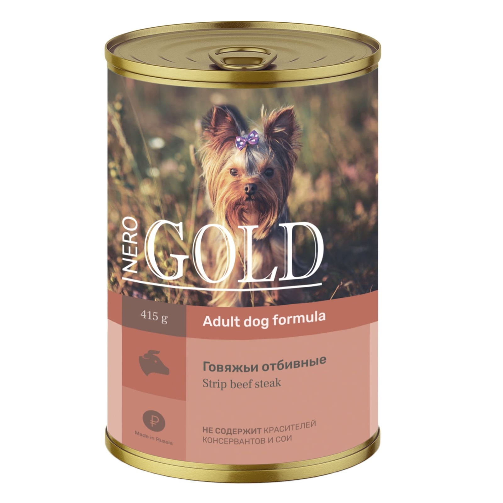 Nero Gold консервы Nero Gold консервы кусочки в желе для собак Говяжьи отбивные (415 г)