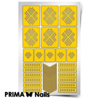 PrimaNails Трафарет для дизайна ногтей Уголки PrimaNails Трафарет для дизайна ногтей Уголки 94495 Nail Art