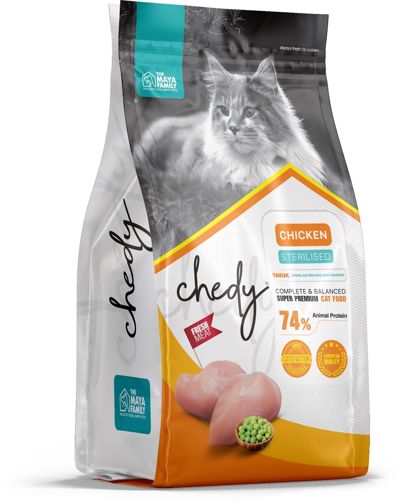 Chedy Chedy сухой корм для стерилизованных кошек, курица (5 кг)