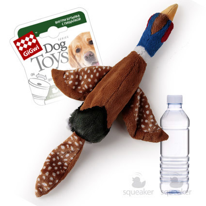 GiGwi GiGwi игрушка Птица с пластиковой бутылкой, с пищалкой (107 г) птица gigwi с пластиковой бутылкой с пищалкой в крышке