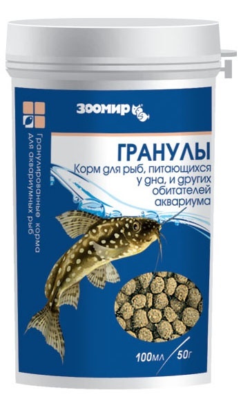 ЗООМИР ЗООМИР тонущие гранулы для донных рыб, рептилий, земноводных, банка (130 г)