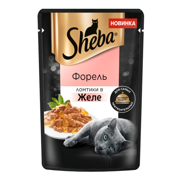 Sheba Sheba паучи для кошек Ломтики в желе форелью (75 г)