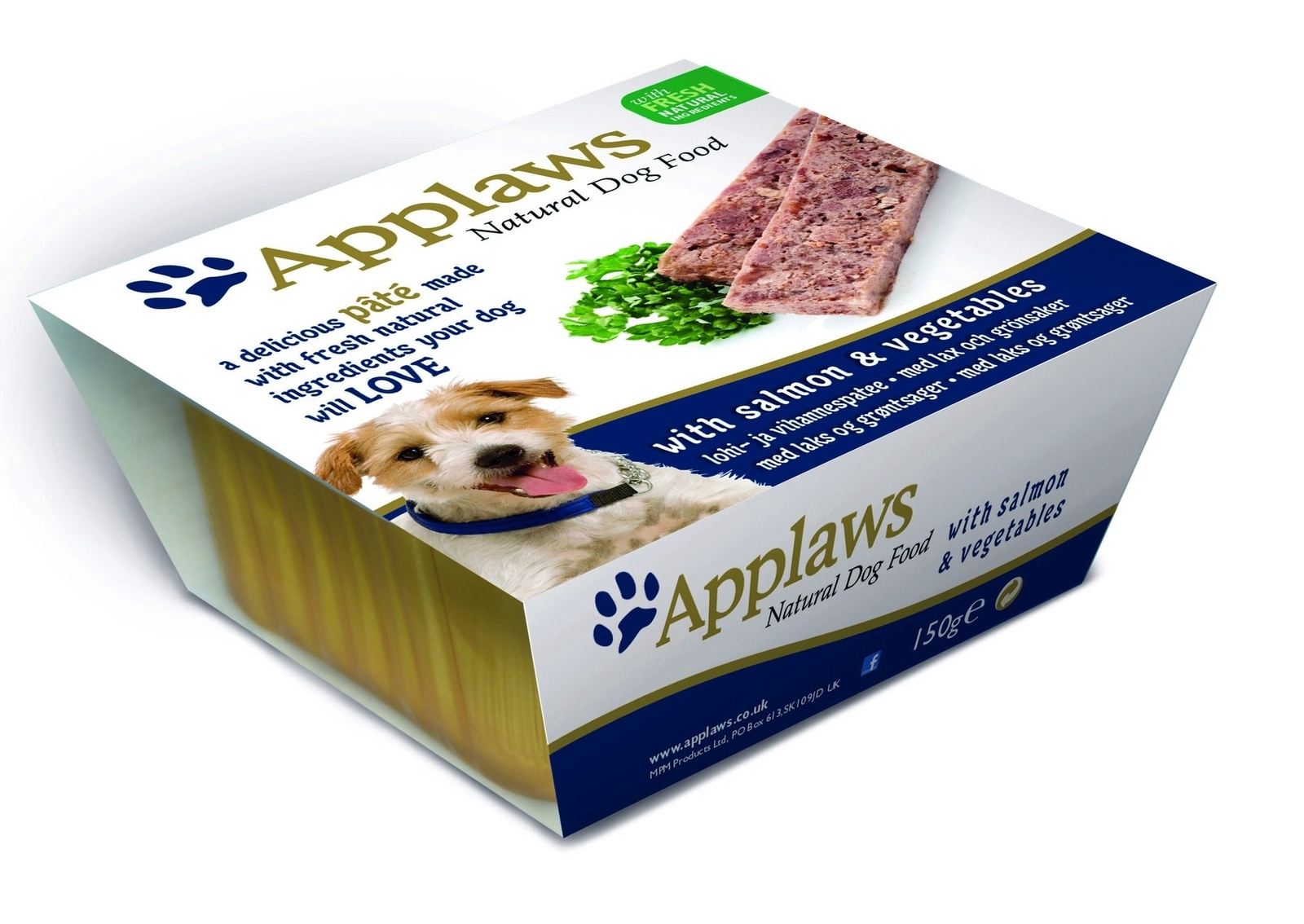 Applaws (влажный корм) паштет для собак с лососем и овощами (150 г)
