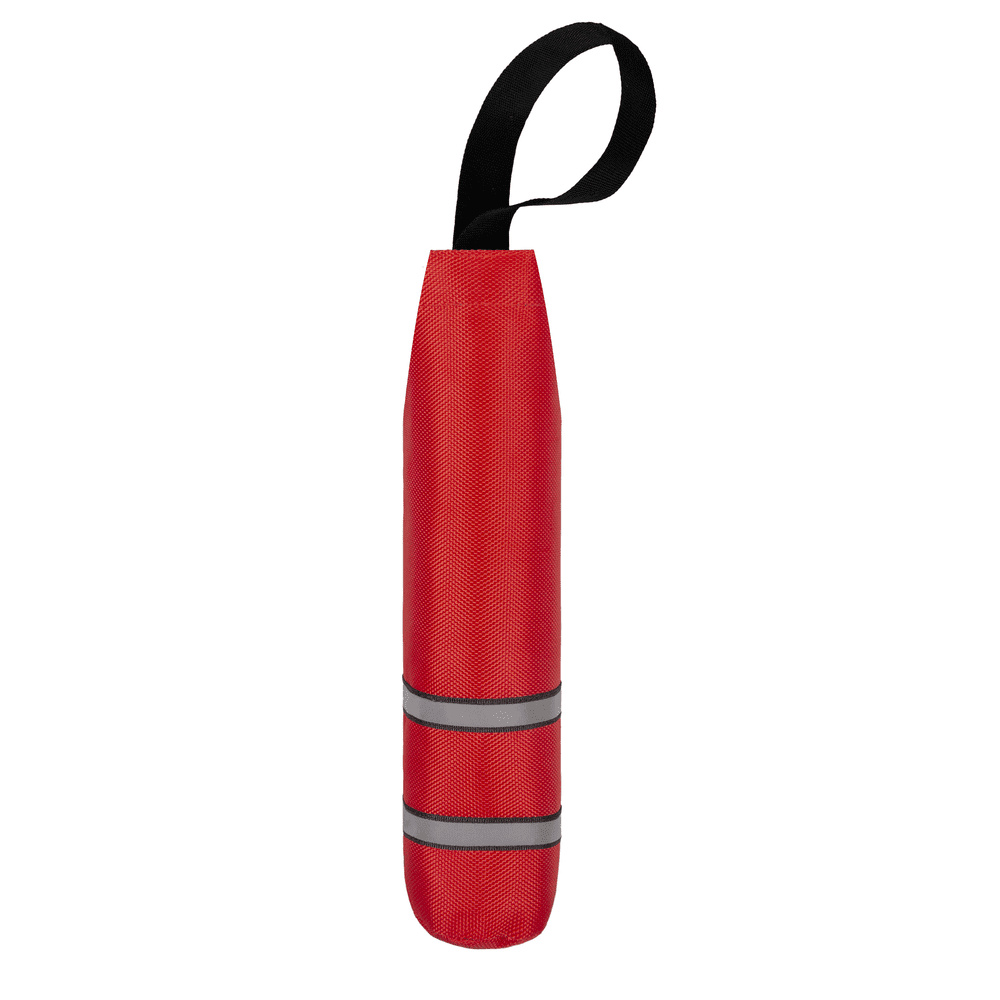 Tappi Tappi игрушка для собак тягалка-аппорт бутылка, красный, со светоотражающей полоской (73 г)
