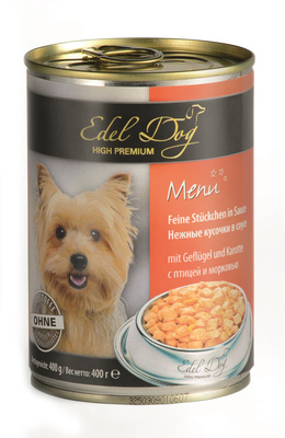 Нежные кусочки в соусе  (птица морковь) Edel Dog Нежные кусочки в соусе  (птица морковь) Edel Dog