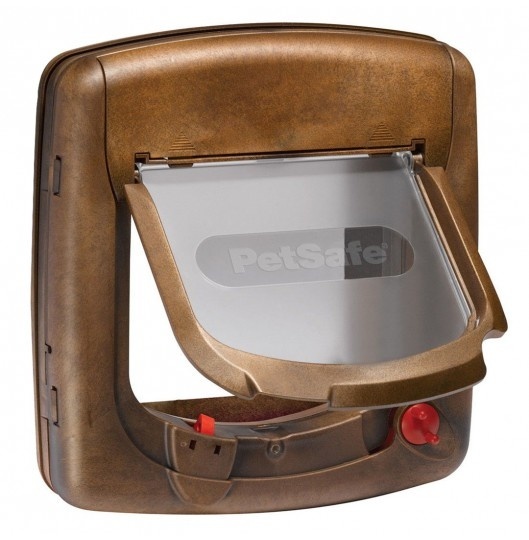 PetSafe PetSafe дверца StayWell Deluxe с магнитным замком, коричневая (872 г) petsafe petsafe утеплённая дверца для холодной погоды большая 2 86 кг