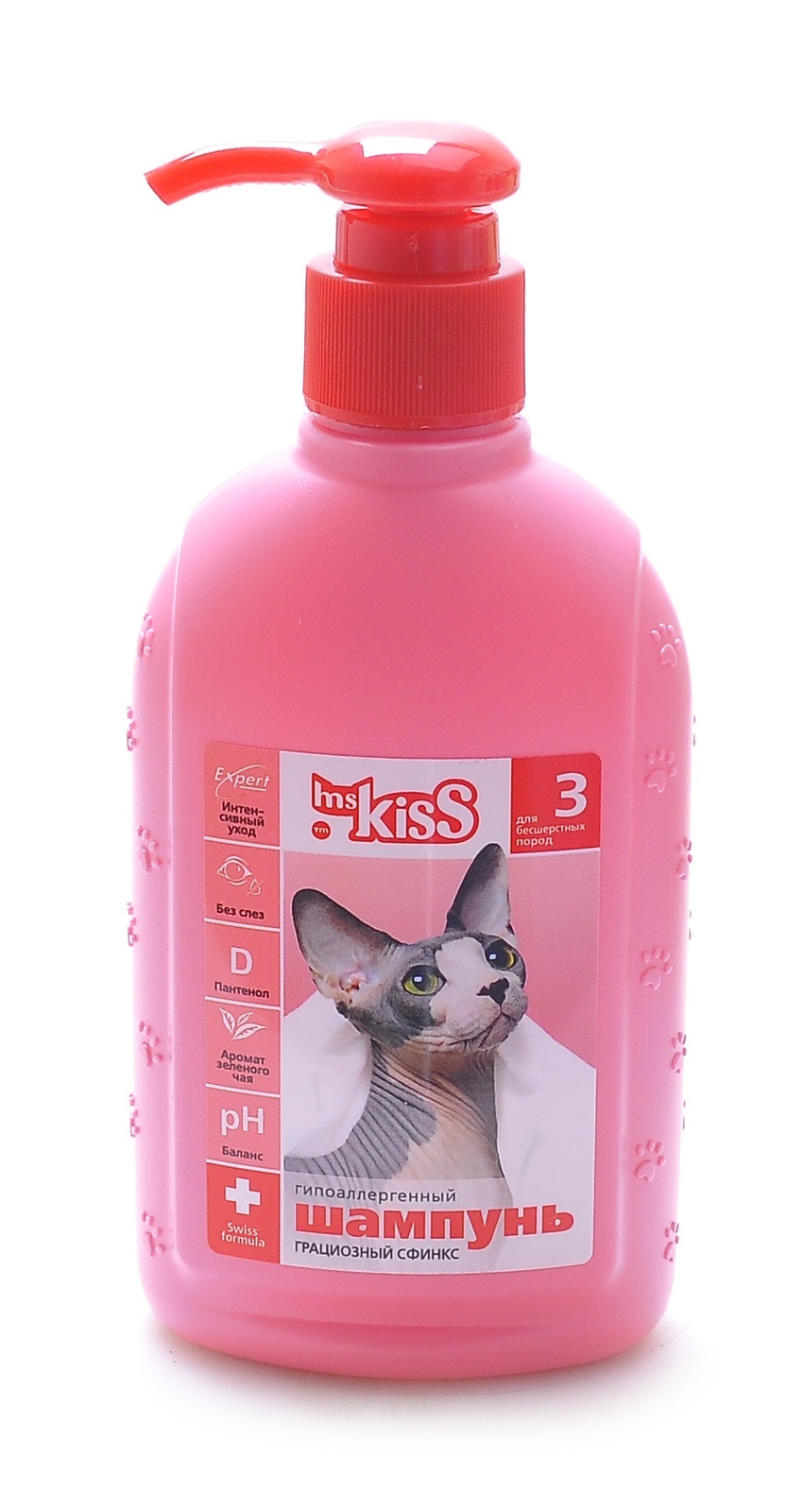 цена Ms.Kiss Ms.Kiss шампунь для бесшерстных пород Грациозный сфинкс (200 г)