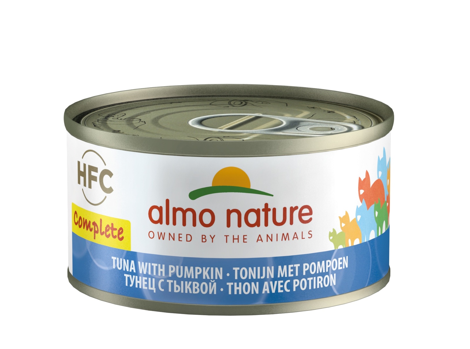 Almo Nature консервы Almo Nature консервы полнорационные для кошек, с тунцом и тыквой (70 г)