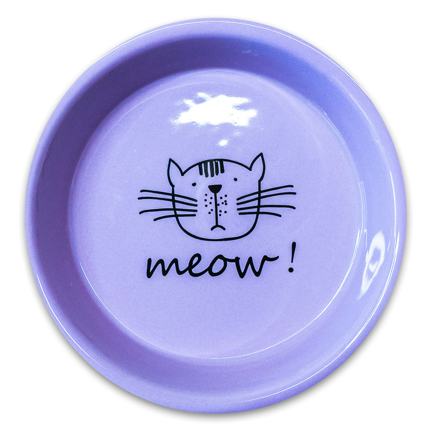 Mr.Kranch Mr.Kranch миска керамическая для кошек, сиреневая (200 мл)