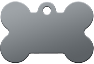 Адресник Адресник адресник Косточка, серый (30х19 мм) trixie медальон адресник хромированный