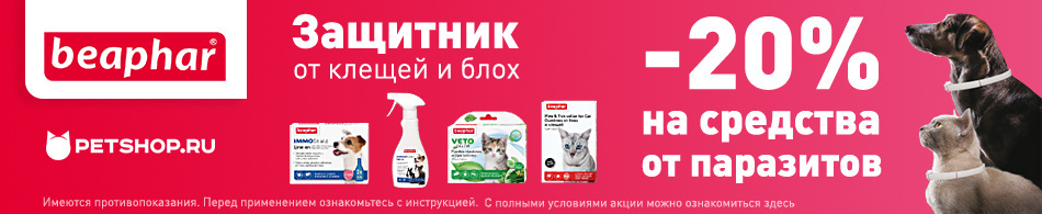 Скидки до 20% на продукцию Beaphar