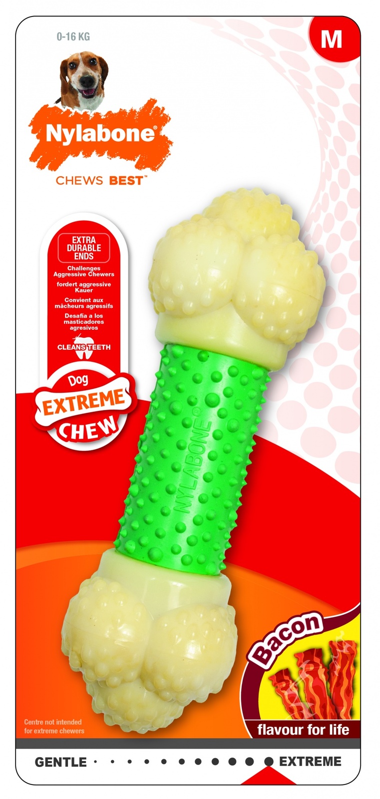 Nylabone Nylabone косточка экстра-жесткая, аромат бекона, M (310 г)