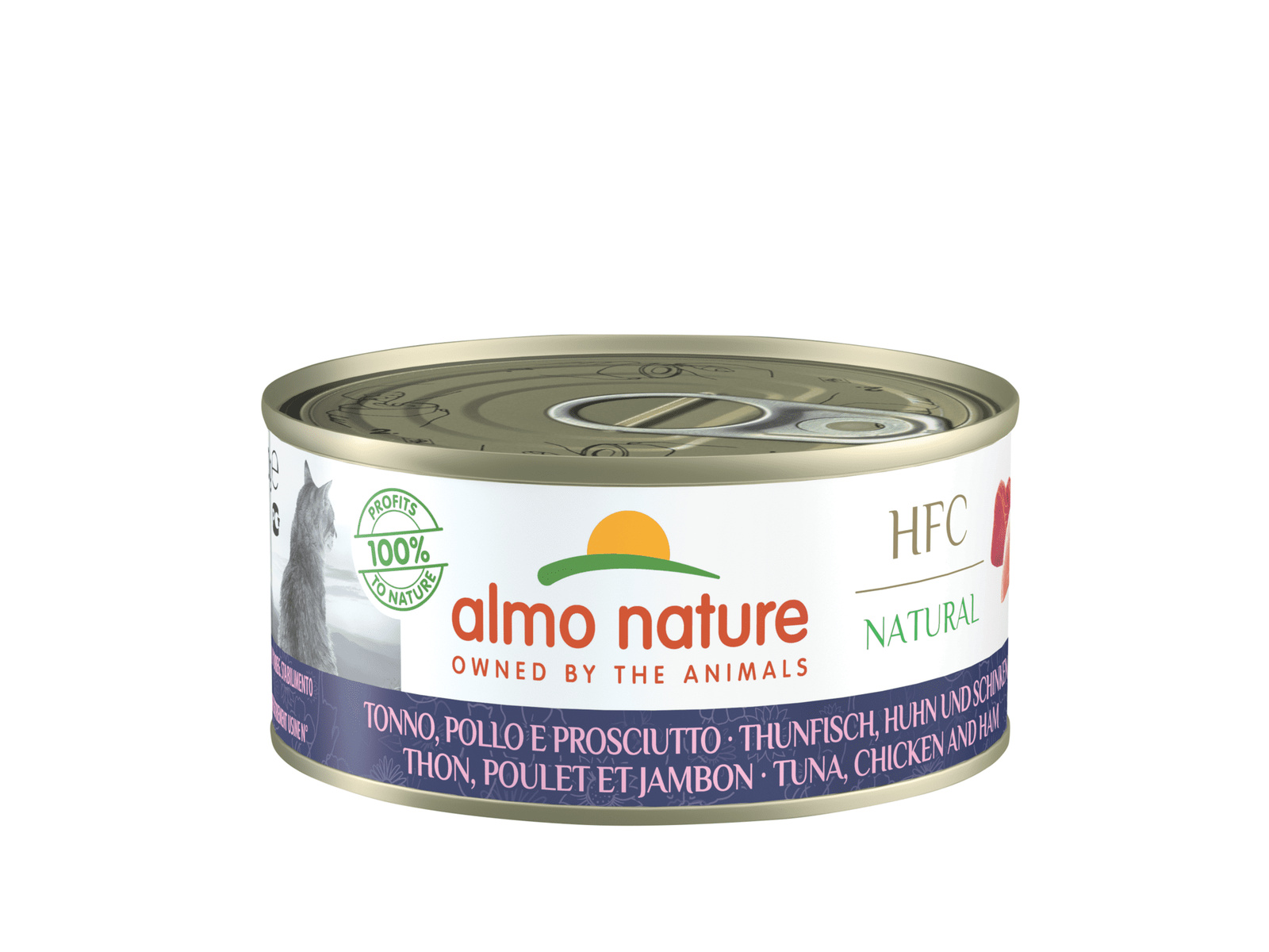 Almo Nature консервы для кошек с курицей, тунцом и ветчиной (24 шт. по 150 г)