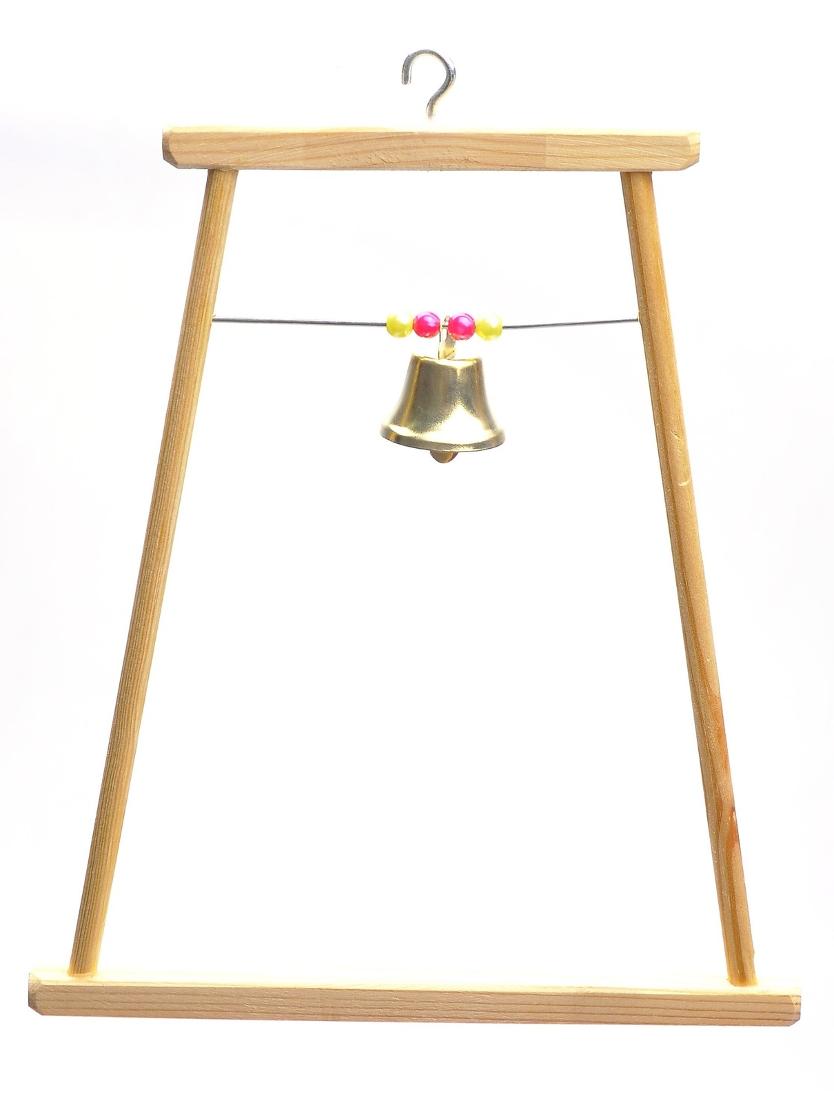 Yami-Yami Yami-Yami качели для попугая деревянная большая с бусами и колокольчиком (30 г) игрушка для птиц flamingo с колокольчиком 27см