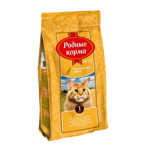 цена Родные корма Корм Родные корма сухой корм для взрослых кошек, с курицей (2,05 кг)