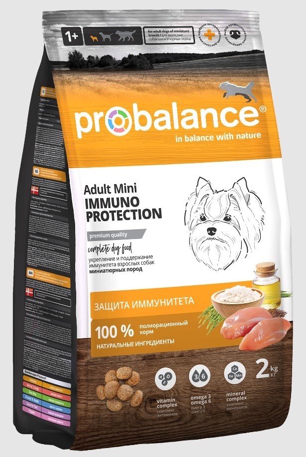 Probalance Probalance корм сухой для взрослых собак миниатюрных пород (2 кг) корм сухой для взрослых собак probalance защита иммунитета малых и средних пород 2 кг