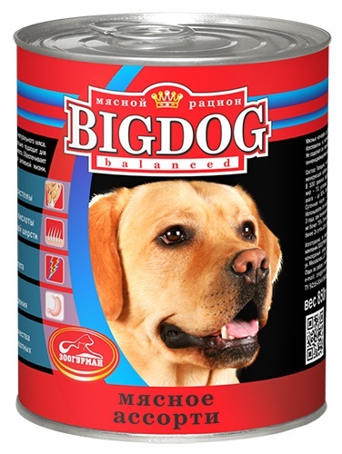 Зоогурман Зоогурман консервы для собак BIG DOG мясное ассорти (850 г)
