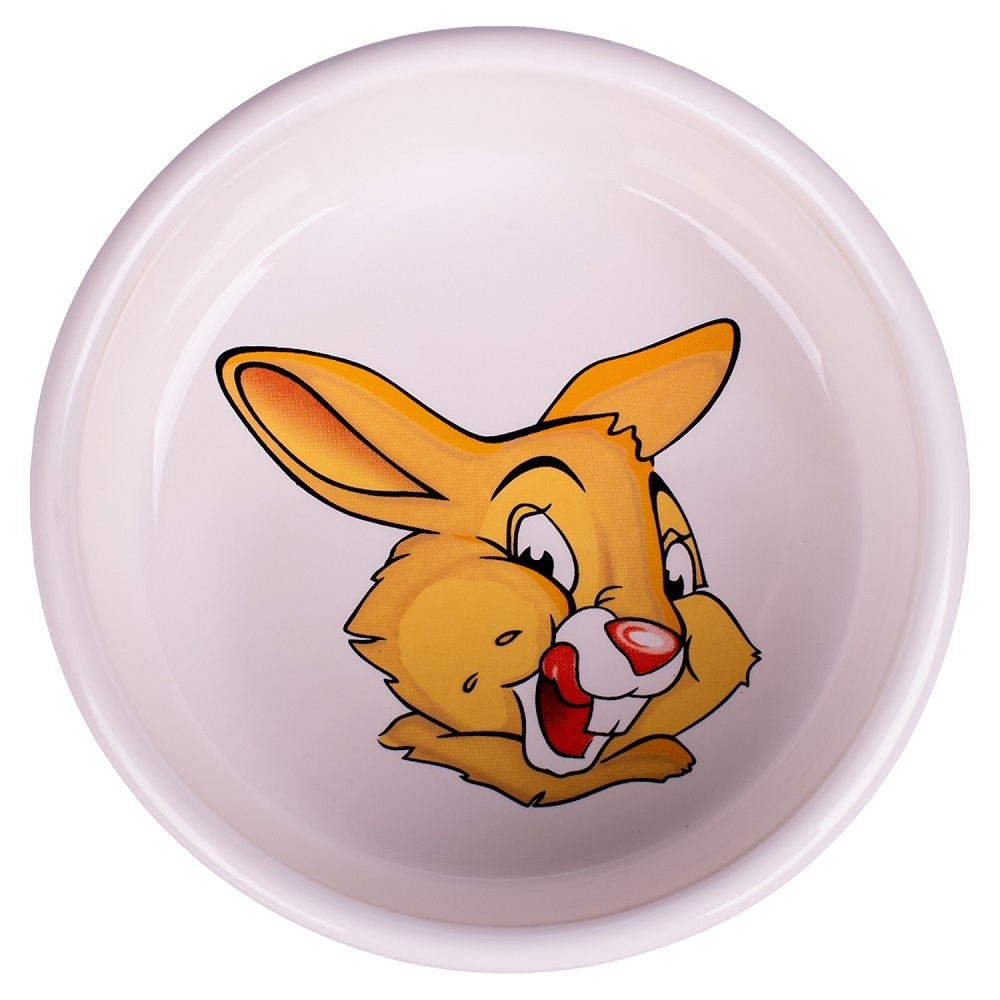 Mr.Kranch Mr.Kranch миска Кролик для грызунов, белая (200 мл) керамикарт миска керамическая для грызунов с апельсином 10 мл