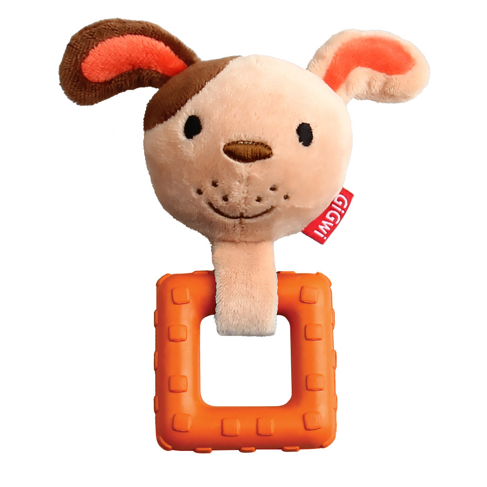 GiGwi GiGwi игрушка Собачка с пищалкой, текстиль/резина (82 г) игрушка для щенков жираф с кольцом triol с пищалкой d90 170 мм