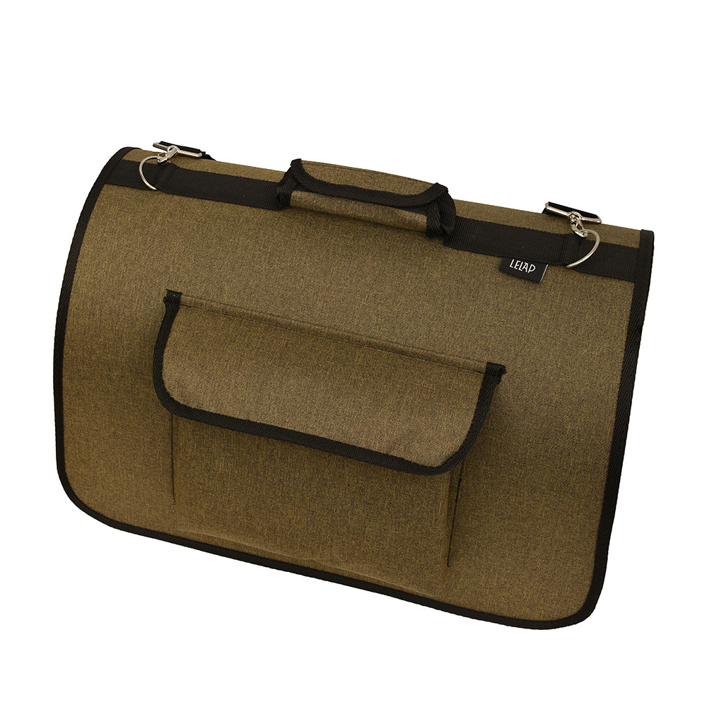 Lelap транспортировка сумка-переноска с карманом "Шатои" для животных, песочный (L)