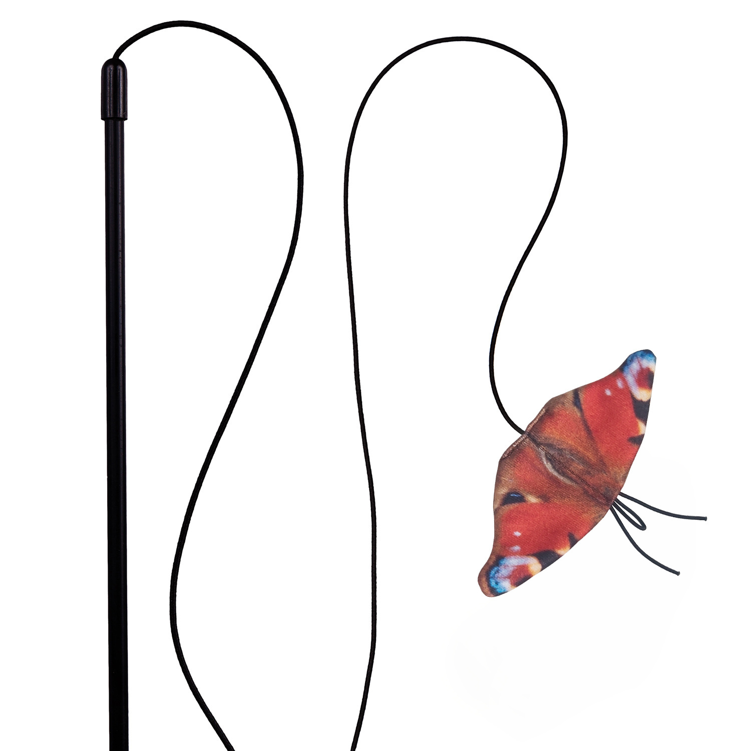 цена Антицарапки Антицарапки дразнилка с палочкой бабочка с валерианой 50+80см (20 г)
