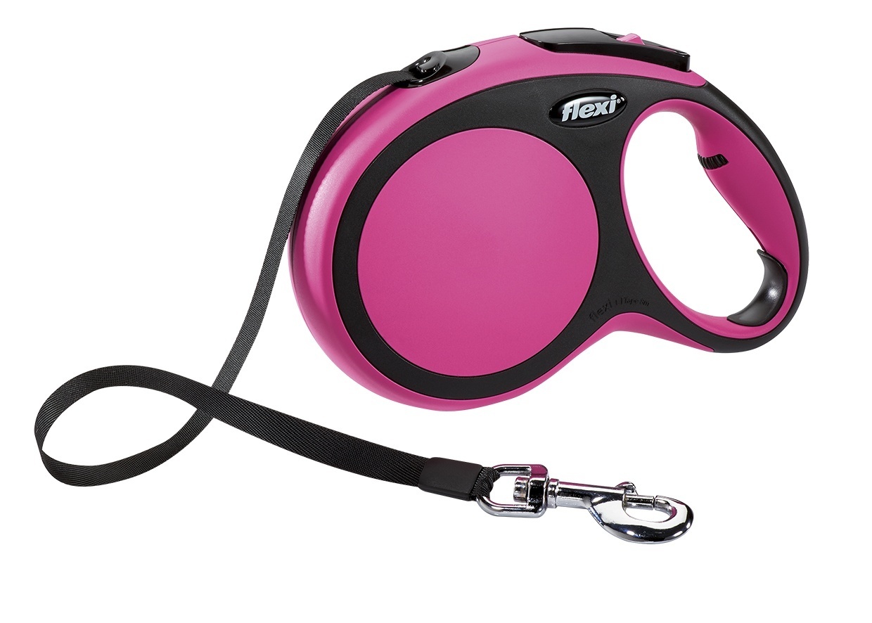 Flexi рулетка-ремень для собак, розовая (290 г)