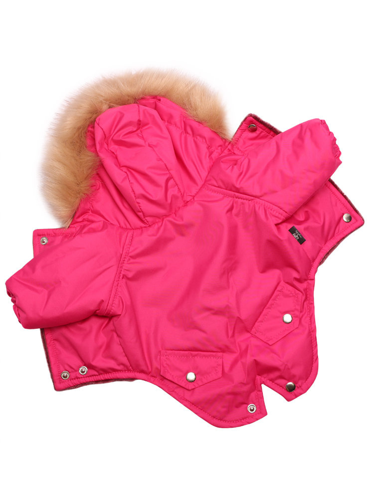 Lion Lion зимняя куртка для собак: парка, розовая (S) 37326
