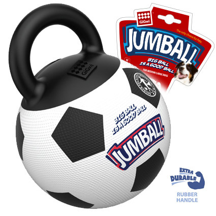 GiGwi GiGwi игрушка джамболл, футбольный, теннисная резина, 26 см (745 г) три мяча gigwi с пищалкой 4см игрушка для собак теннисная резина с ворсистой поверхностью серия gigwi ball originals