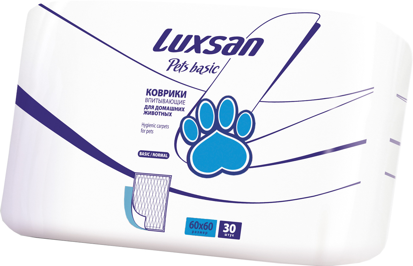 Luxsan Luxsan пеленки для животных 60x60 см, 30 шт. (100% целлюлоза) (1,64 кг)