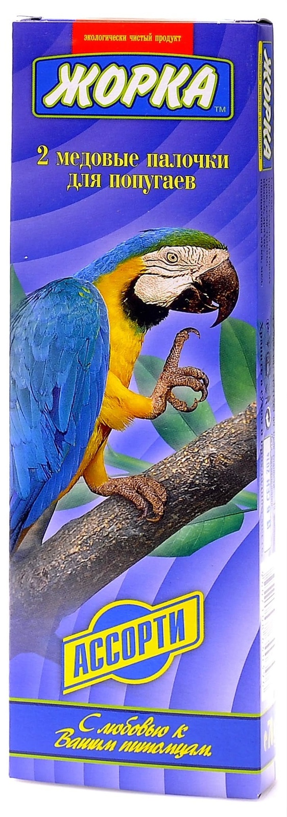 Жорка Жорка 2шт. Палочки для попугаев Ассорти (70 г) жорка жорка lux для волнистых попугаев экстра пакет 450 г