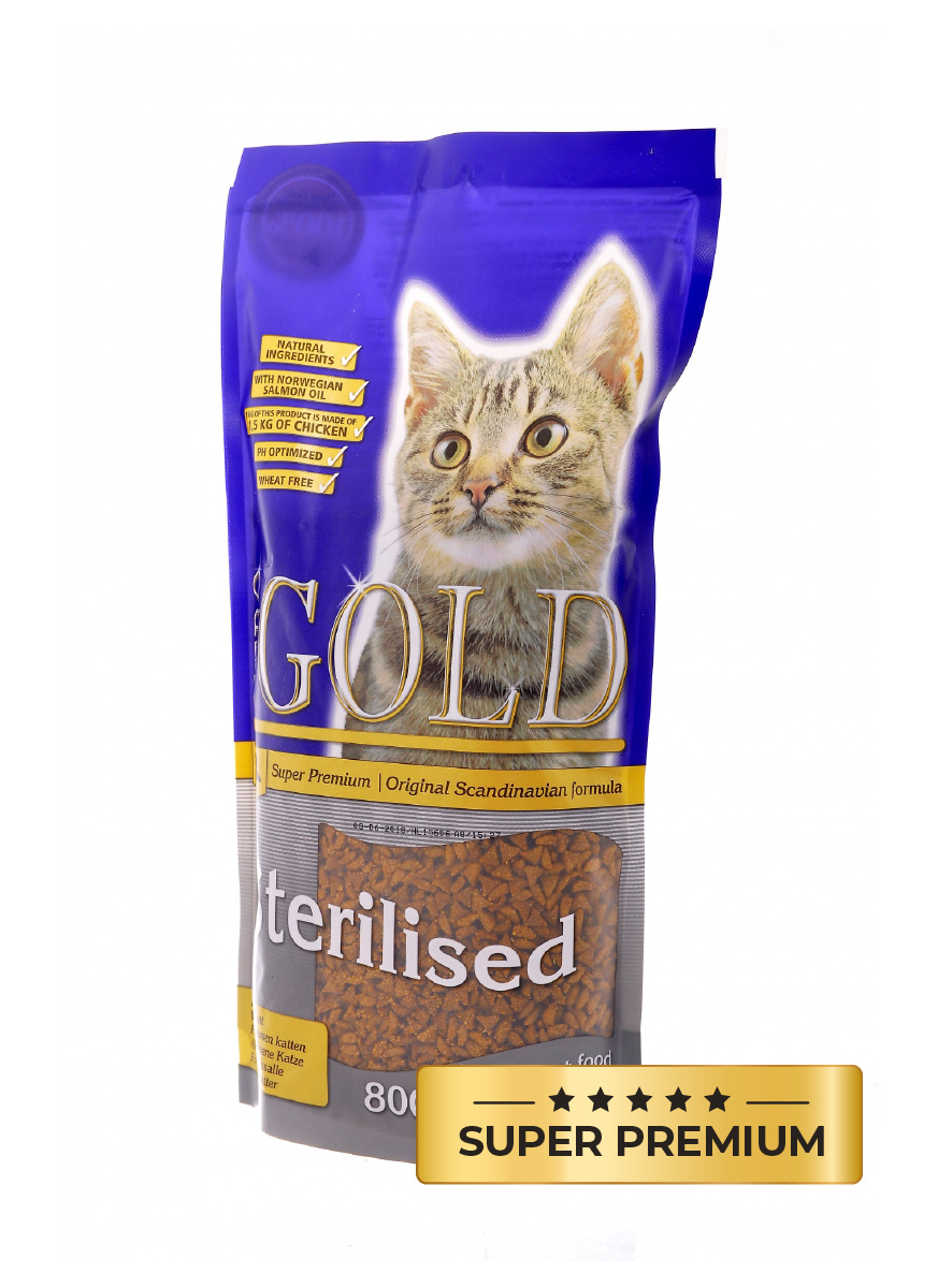 Корм NERO GOLD super premium sterilised для стерилизованных кошек, склонных к мочекаменной болезни, с курицей и цельным рисом (2,5 кг)