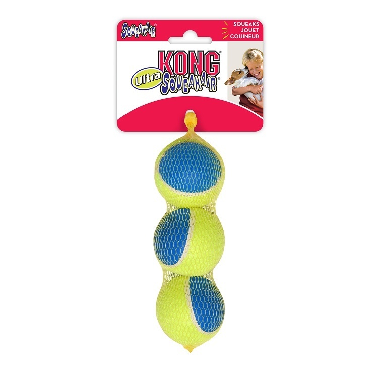 Kong Kong игрушка для собак Мячик, средний, 3 шт. (240 г) aromadog игрушка petpark для собак плетенка с двумя теннисными мячами wb19412 0 222 кг 58720