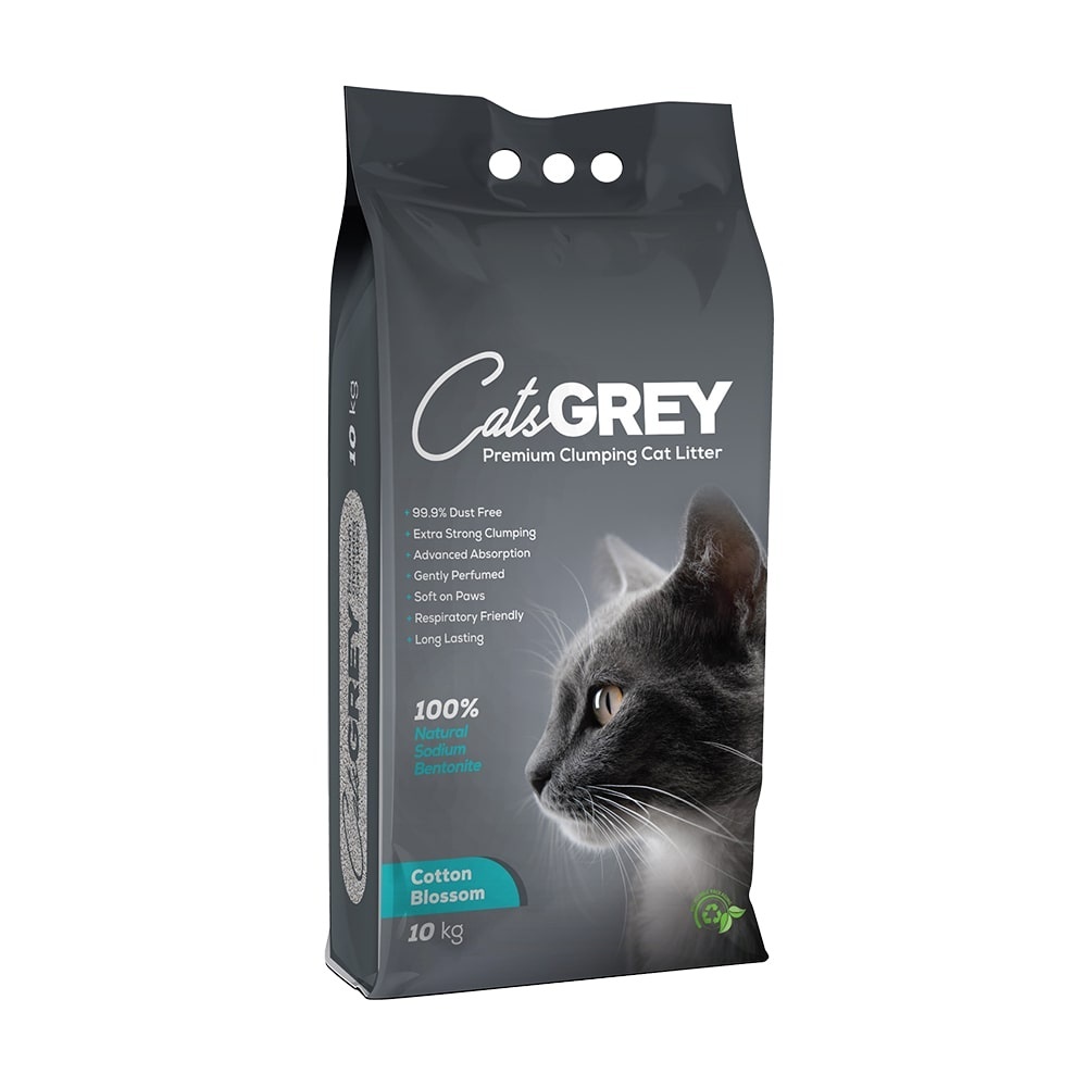 Cat’s Grey Cat’s Grey наполнитель для кошачьего туалета с ароматом хлопкового цветка (10 кг)