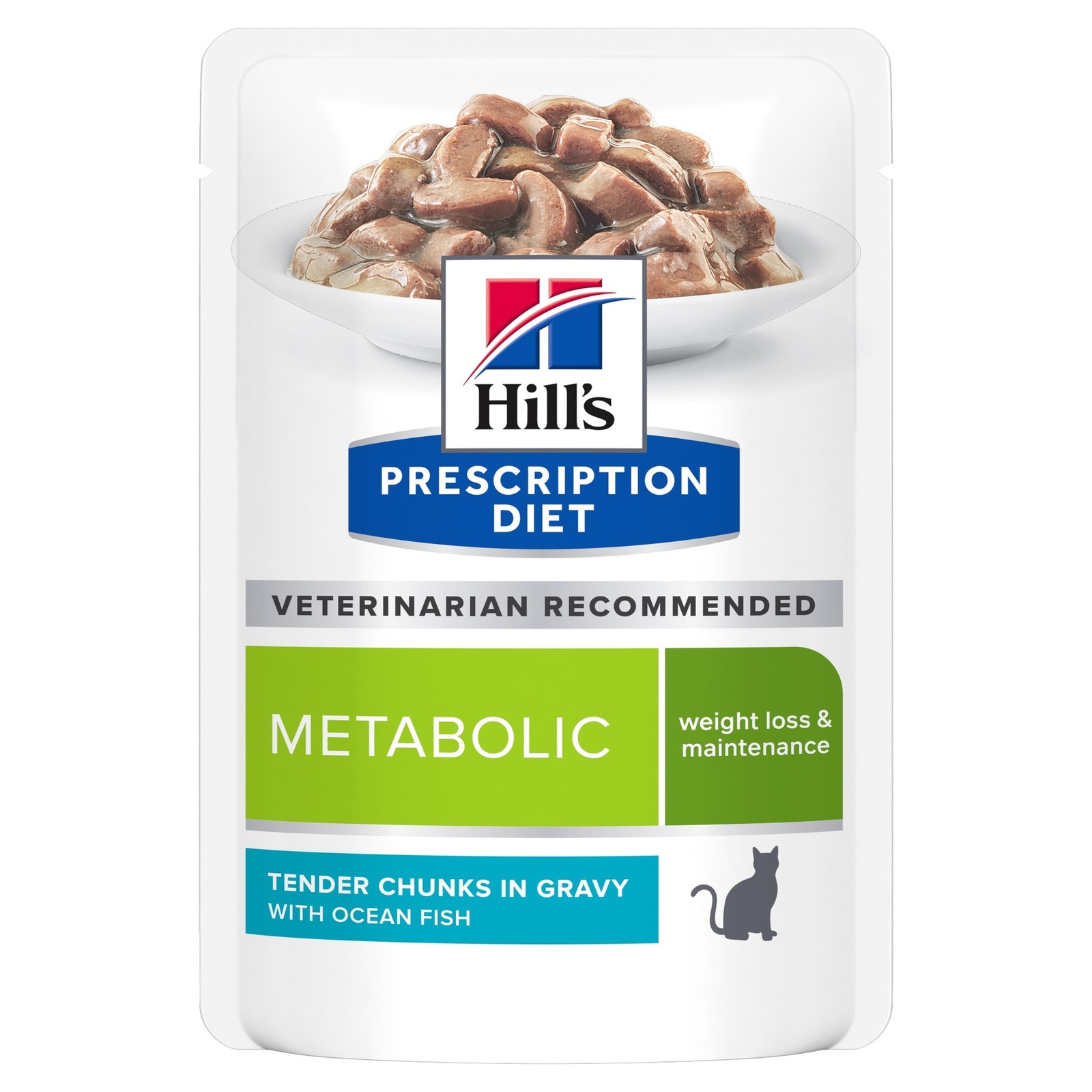 Hill's вет.консервы Hill's вет.консервы паучи для взрослых кошек для коррекции веса с рыбой (1 шт) корм для кошек hill s pd metabolic 1 5 кг