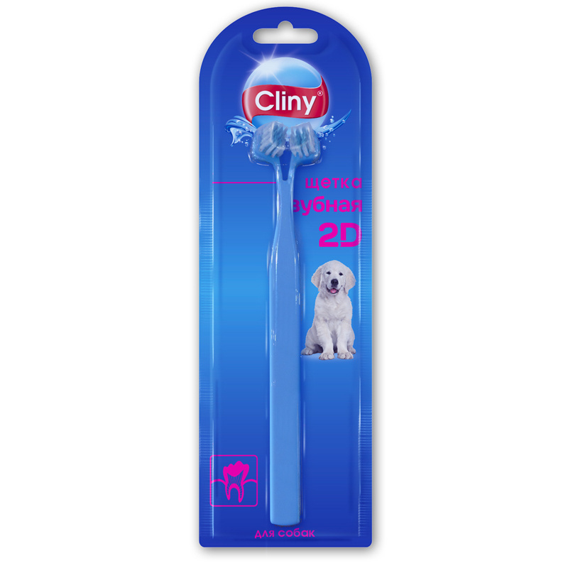 цена Cliny Cliny зубная щетка 2D для собак (20 г)