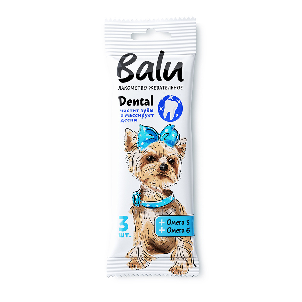 BALU BALU лакомство жевательное с омега 3, омега 6 для собак (36 гр) цена и фото