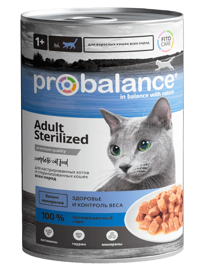 Probalance консервы для кастрированных котов и стерилизованных кошек всех пород (415 г)
