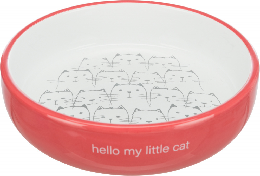 Trixie Trixie керамическая миска для короткомордых пород, красная (382 г) миска trixie для кошек короткомордых пород керамическая 0 3 л ø15 см