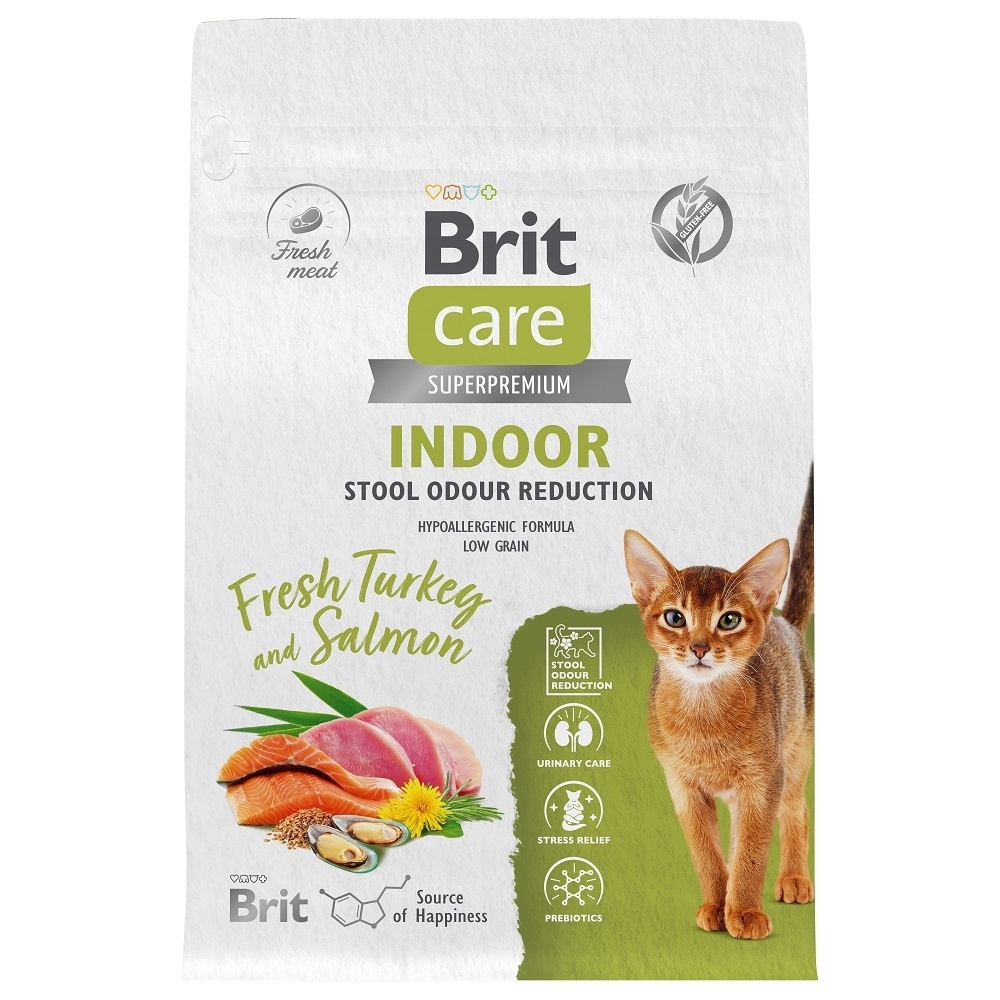 Brit Care Brit Care сухой корм с индейкой и лососем для взрослых кошек (1,5 кг)